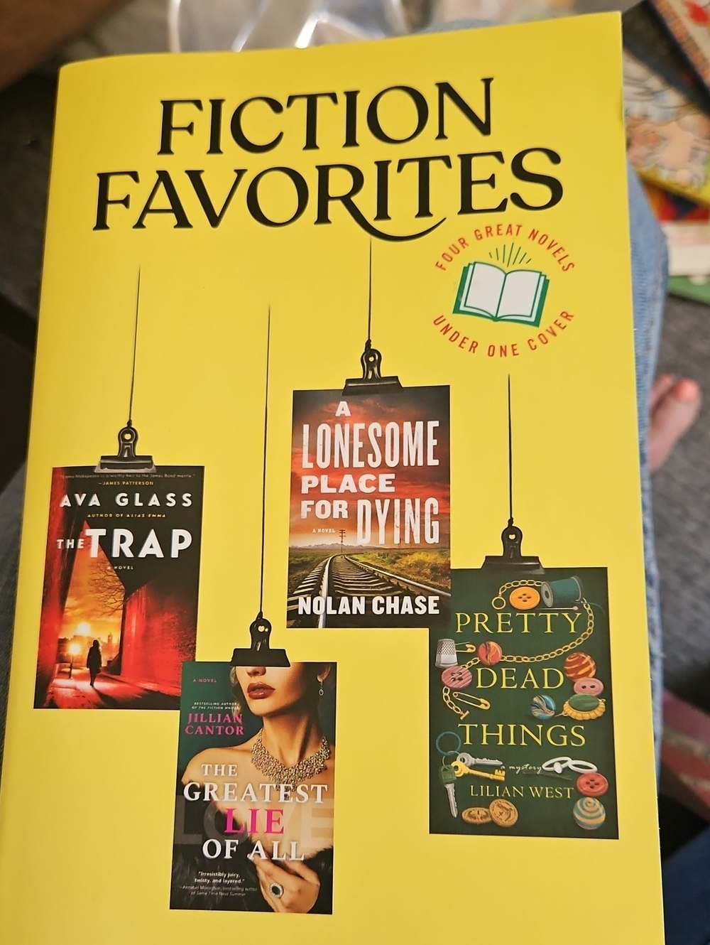 Fiction Favorites Book Cover - Bright Yellow Graphic
